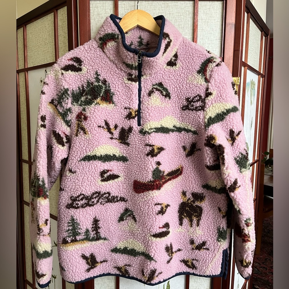 LL Bean Women's Signature Fleece Pullover Zip
